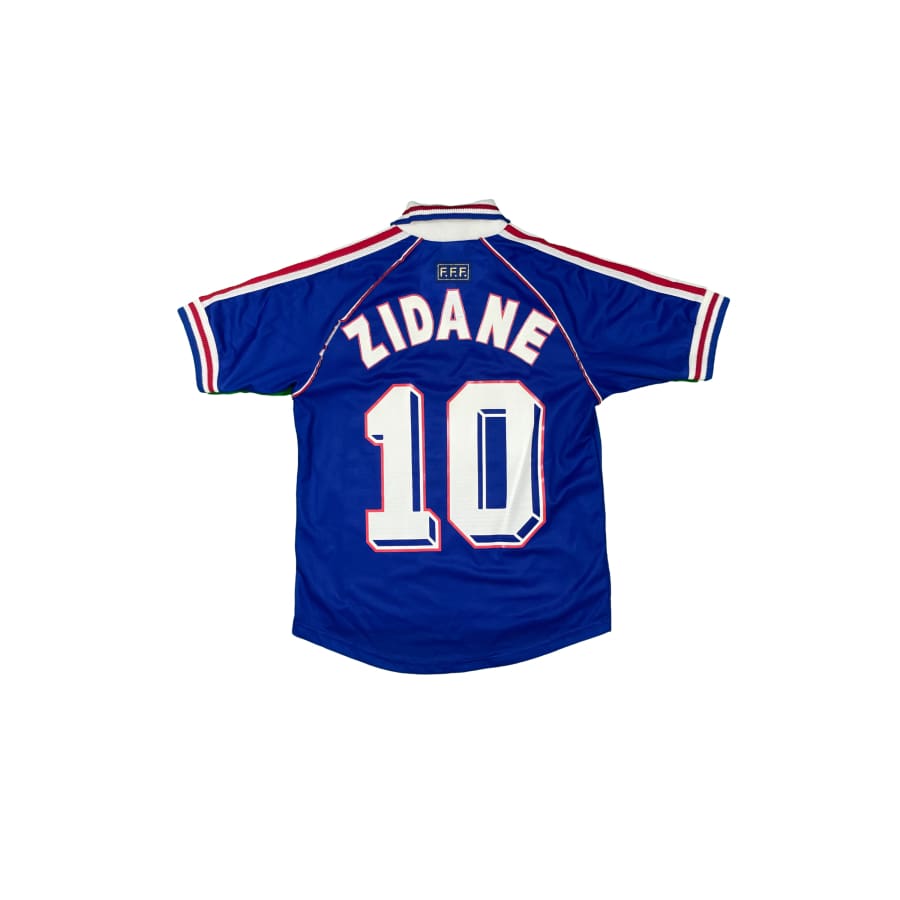 Maillot football vintage domicile Equipe de France #10 Zidane saison 1998-1999 - Adidas - Equipe de France