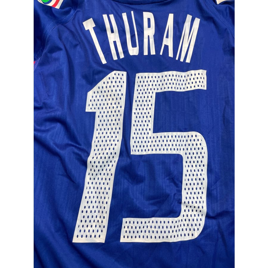 Maillot football vintage domicile Equipe de France #15 Thuram saison 2004-2005 - Adidas - Equipe de France