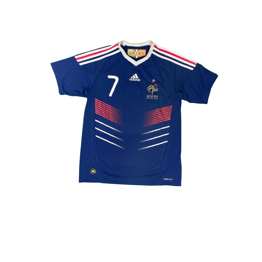 Maillot football vintage domicile Equipe de France #7 Ribery saison 2010-2011 - Adidas - Equipe de France