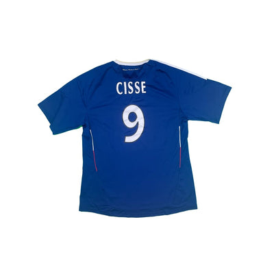 Maillot football vintage domicile Equipe de France #9 Cissé saison 2010-2011 - Adidas - Equipe de France