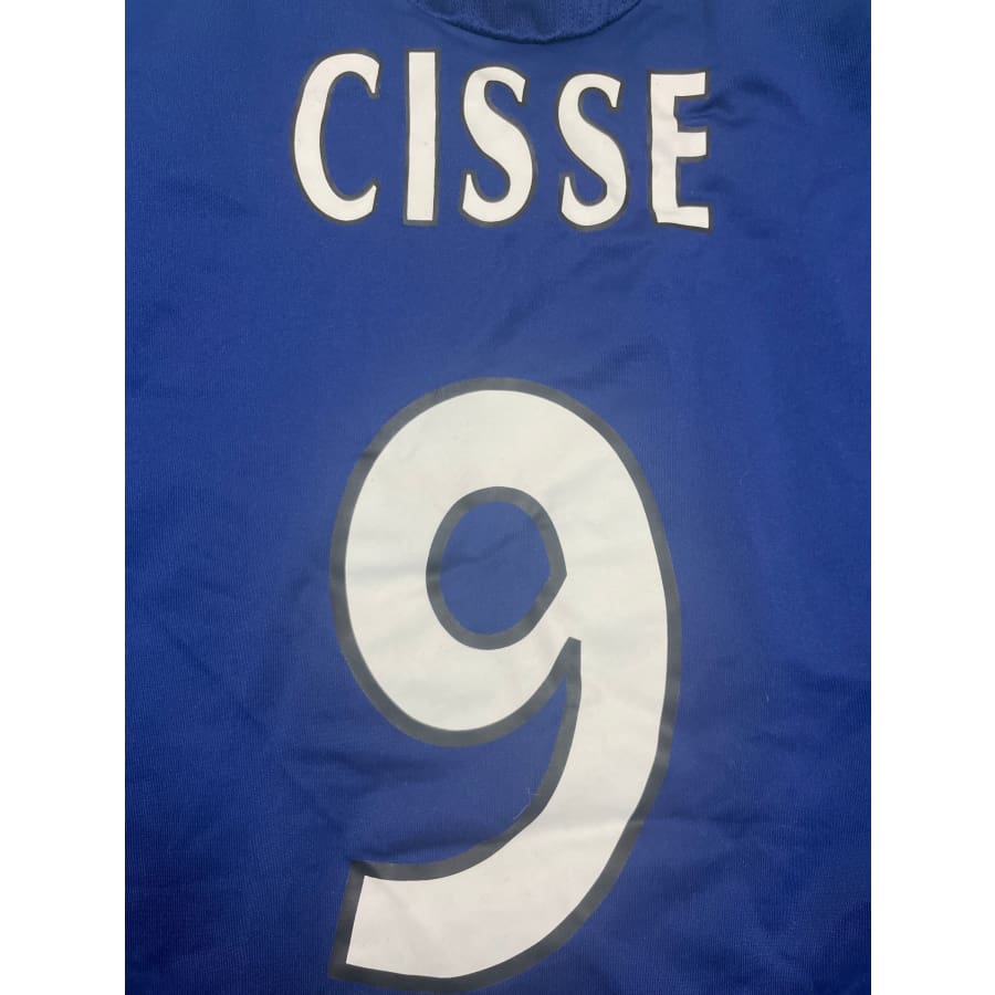 Maillot football vintage domicile Equipe de France #9 Cissé saison 2010-2011 - Adidas - Equipe de France