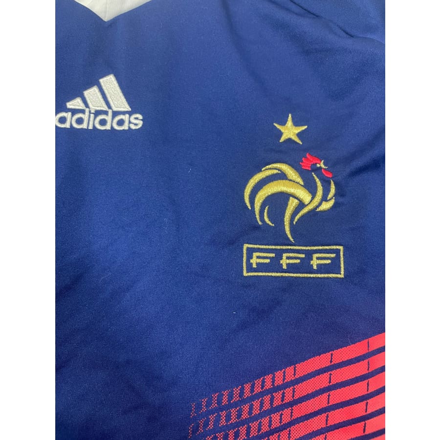 Maillot football vintage domicile Equipe de France #9 Cissé saison 2010-2011 - Adidas - Equipe de France