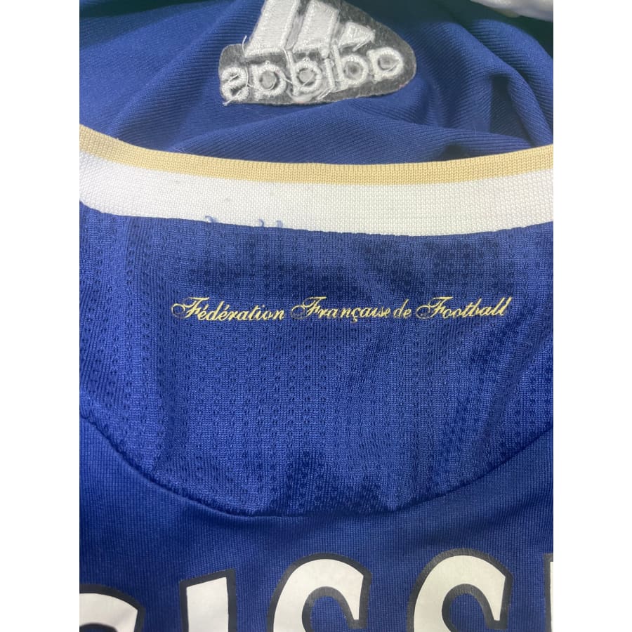 Maillot football vintage domicile Equipe de France #9 Cissé saison 2010-2011 - Adidas - Equipe de France
