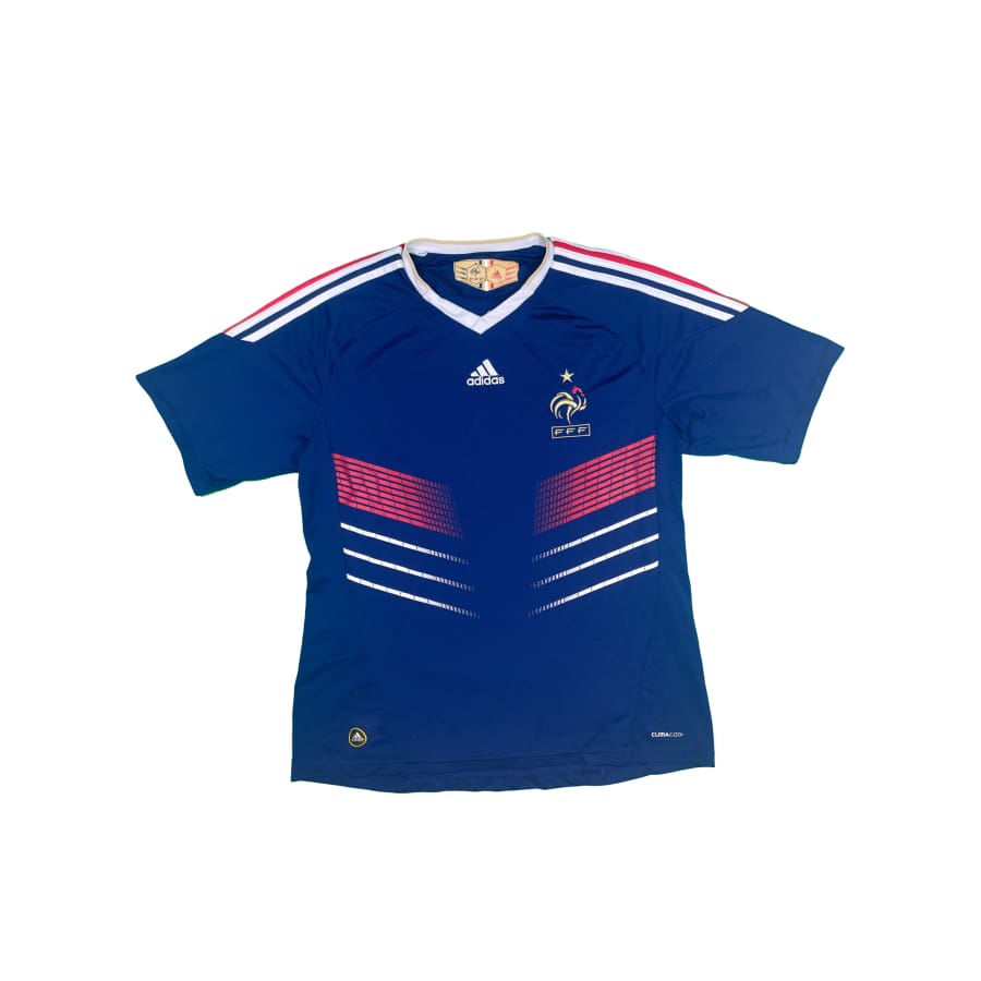 Maillot football vintage domicile Equipe de France #9 Cissé saison 2010-2011 - Adidas - Equipe de France