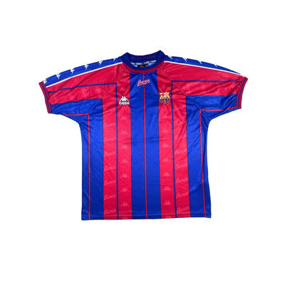 Maillot football vintage domicile FC Barcelone #11 Rivaldo saison 1997-1998 - Kappa - Barcelone