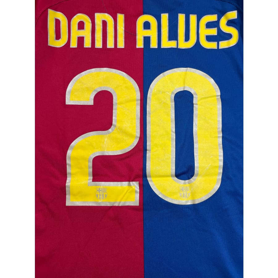 Maillot football vintage domicile FC Barcelone #20 Dani Alves saison 2008 - 2009 - Nike - Barcelone
