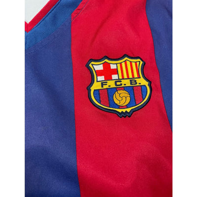 Maillot football vintage domicile FC Barcelone #34 Iniesta saison 2002-2003 - Nike - Barcelone