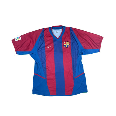 Maillot football vintage domicile FC Barcelone #34 Iniesta saison 2002-2003 - Nike - Barcelone