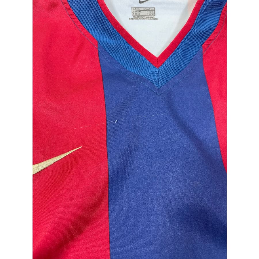 Maillot football vintage domicile FC Barcelone #34 Iniesta saison 2002-2003 - Nike - Barcelone