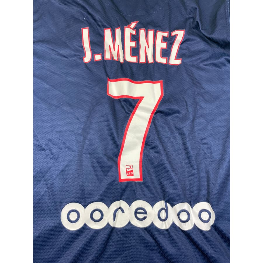 Maillot football vintage domicile Paris Saint Germain #7 J.Menez saison 2013-2014 - Nike - Paris Saint-Germain