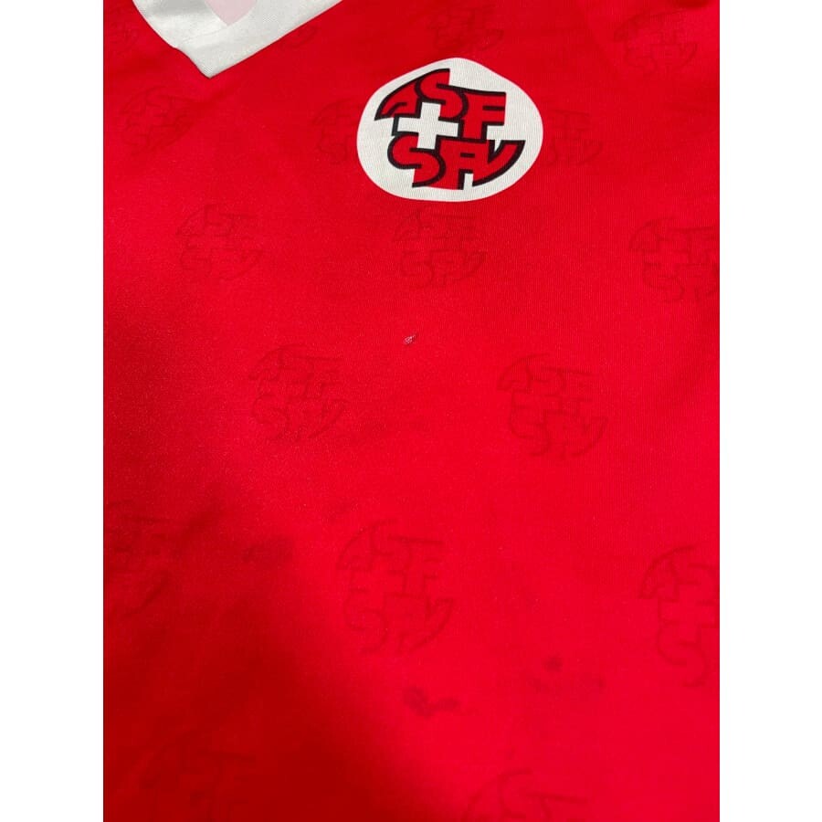 Maillot football vintage domicile Suisse #9 saison 1994-1995 - Lotto - Suisse