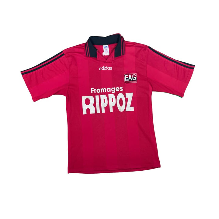 Maillot Adidas vintage Rouge et noir 90'S Porté #14 Jersey Football Shirt - XL