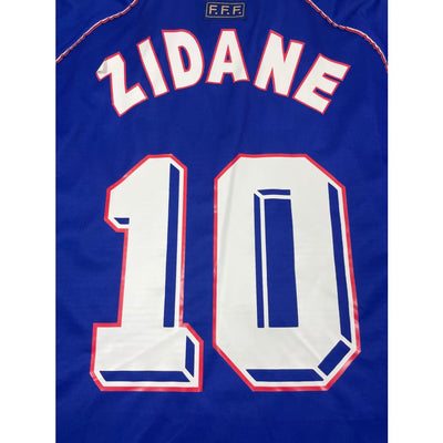 Maillot football vintage Equipe de France #10 Zidane domicile saison 1998-1999 - Adidas - Equipe de France