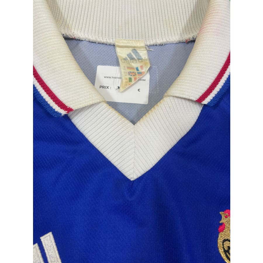Maillot football vintage Equipe de France #10 Zidane domicile saison 1998-1999 - Adidas - Equipe de France