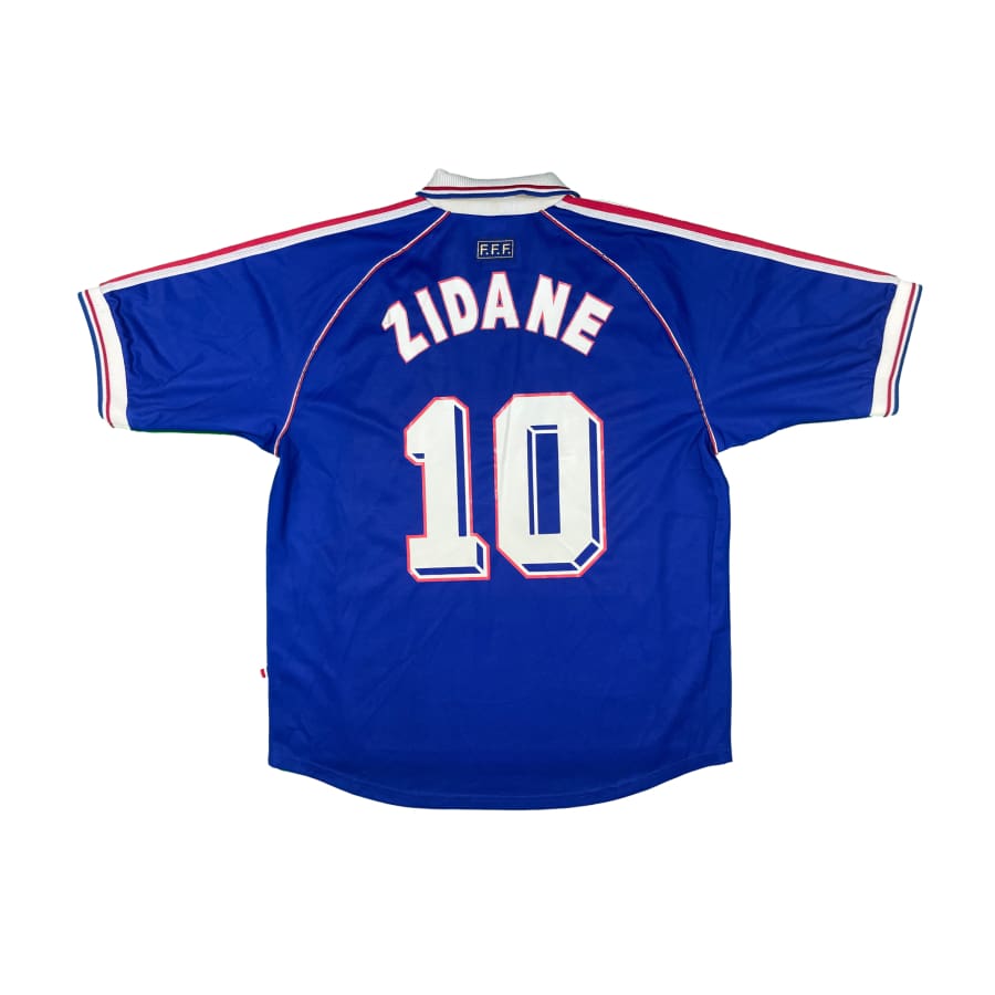 Maillot football vintage Equipe de France #10 Zidane domicile saison 1998-1999 - Adidas - Equipe de France