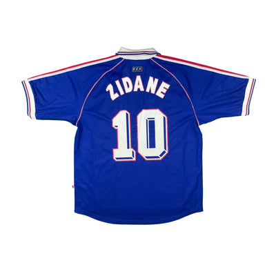 Maillot football vintage Equipe de France #10 Zidane domicile saison 1998-1999 - Adidas - Equipe de France