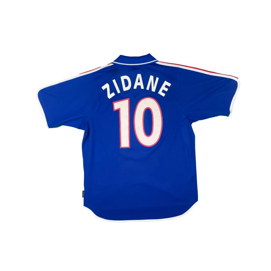 Maillot football vintage Equipe de France #10 Zidane domicile saison 2000-2001 - Adidas - Equipe de France