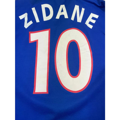 Maillot football vintage Equipe de France #10 Zidane domicile saison 2000-2001 - Adidas - Equipe de France
