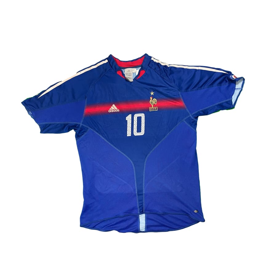 Maillot football vintage Equipe de France #10 Zidane domicile saison 2004-2005 - Adidas - Equipe de France