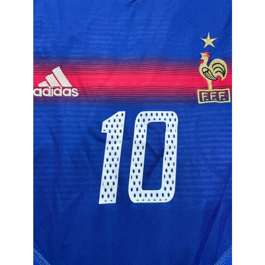 Maillot football vintage Equipe de France #10 Zidane domicile saison 2004-2005 - Adidas - Equipe de France