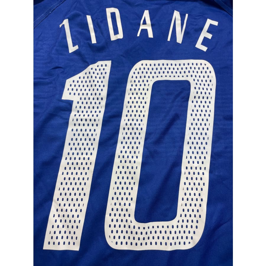 Maillot football vintage Equipe de France #10 Zidane domicile saison 2004-2005 - Adidas - Equipe de France