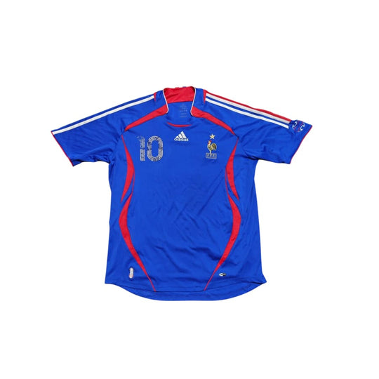 Maillot football vintage Équipe de France #10 Zidane domicile saison 2006 - Adidas - Equipe de France