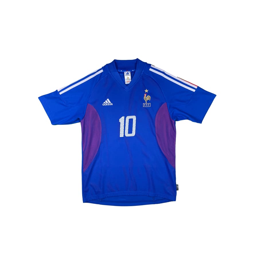 Maillot football vintage Equipe de France #10 Zidane domicile saison - Adidas - Equipe de France