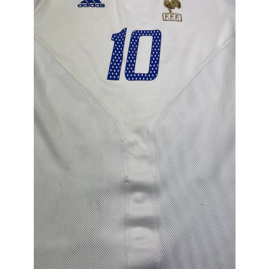 Maillot football vintage Equipe de France #10 Zidane extérieur saison - Adidas - Equipe de France