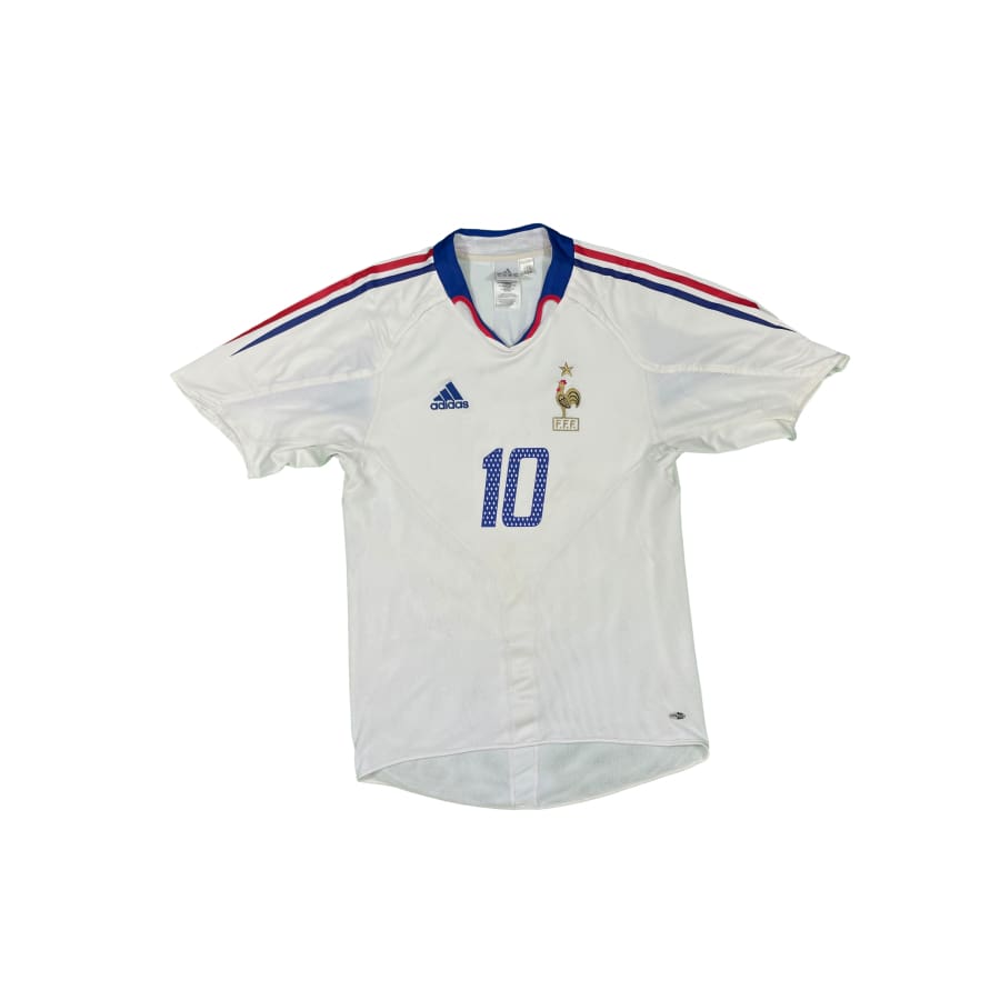 Maillot football vintage Equipe de France #10 Zidane extérieur saison - Adidas - Equipe de France