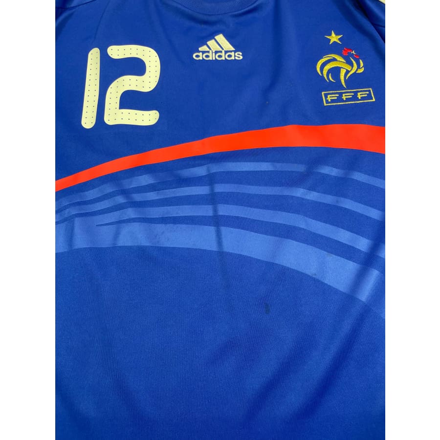Maillot football vintage Equipe de France #12 Henry domicile saison 2008-2009 - Adidas - Equipe de France