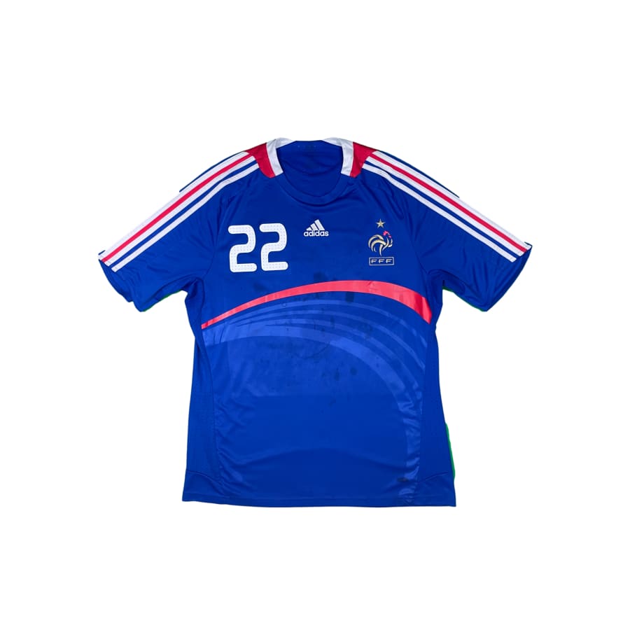 Maillot football vintage Equipe de France #22 Ribery domicile saison 2008-2009 - Adidas - Equipe de France