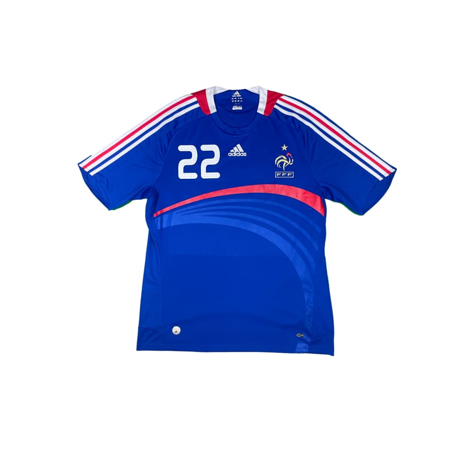 Maillot football vintage Equipe de France #22 Ribery domicile saison 2008-2009 - Adidas - Equipe de France
