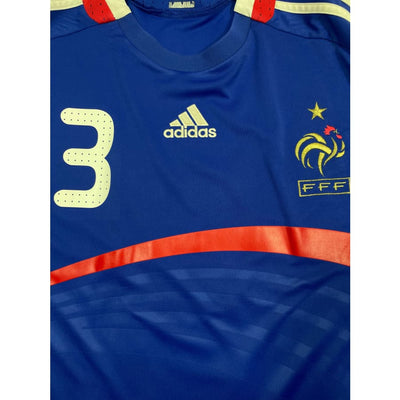 Maillot football vintage Equipe de France #3 Abidal domicile 2008-2009 - Adidas - Equipe de France