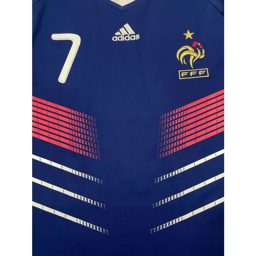 Maillot football vintage Equipe de France #7 Ribery domicile saison 2010-2011 - Adidas - Equipe de France