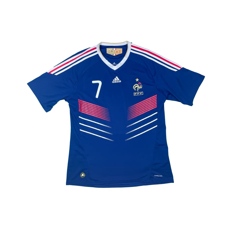 Maillot football vintage Equipe de France #7 Ribery domicile saison 2010-2011 - Adidas - Equipe de France