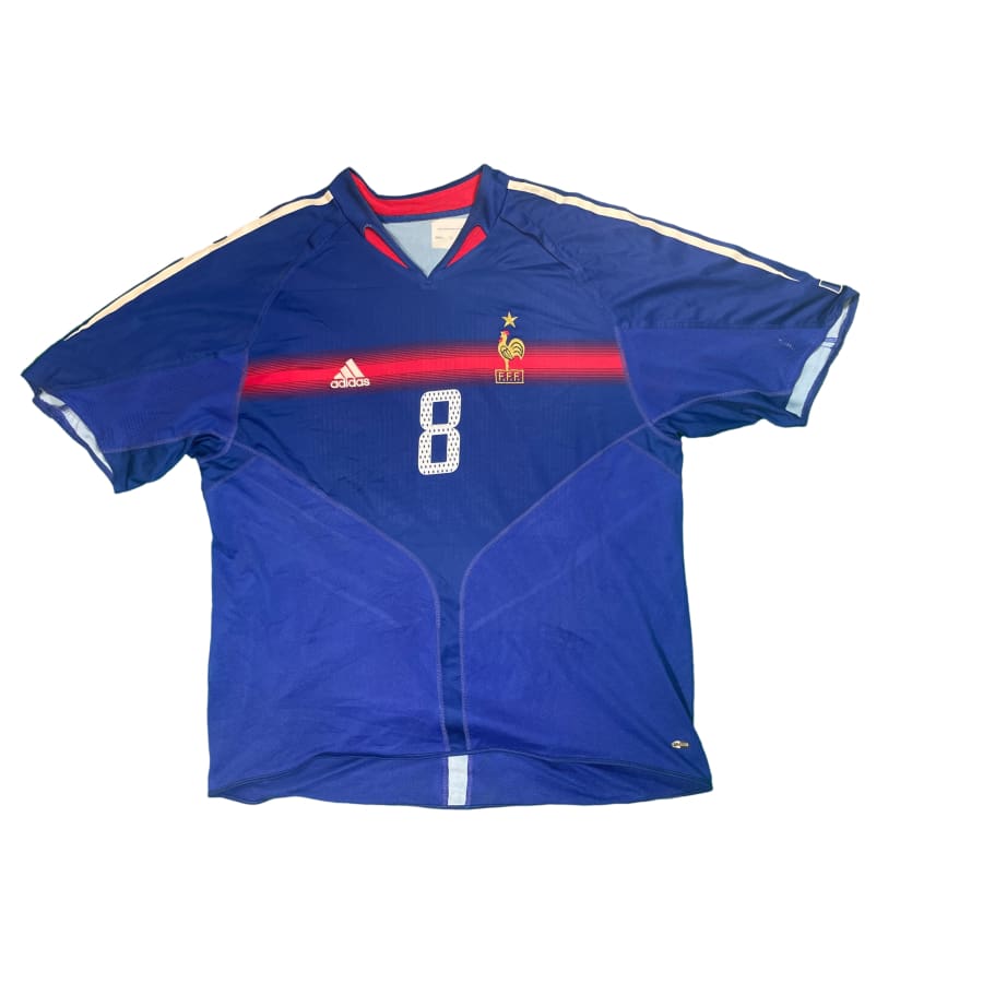 Maillot football vintage Equipe de France #8 Desailly domicile saison 2004-2005 - Adidas - Equipe de France