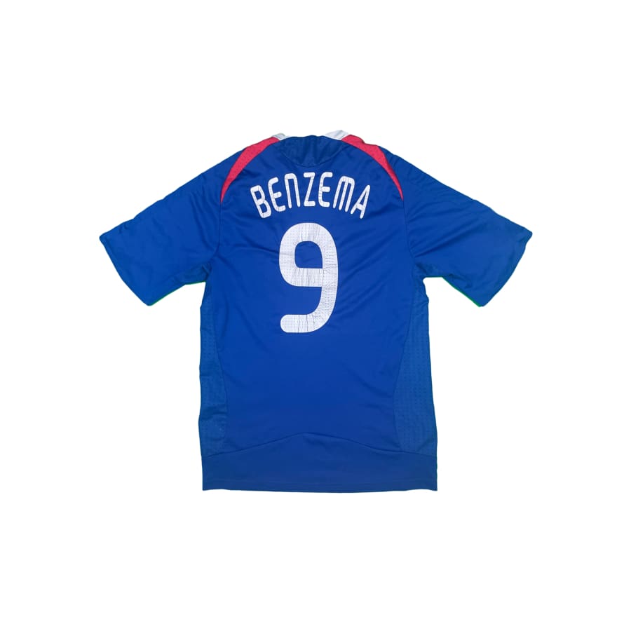 Maillot football vintage Equipe de France #9 Benzema domicile saison - Adidas - Equipe de France