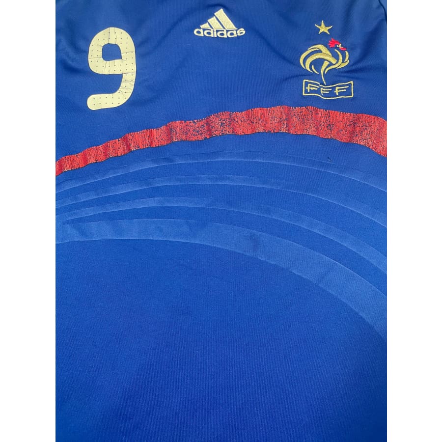 Maillot football vintage Equipe de France #9 Benzema domicile saison - Adidas - Equipe de France