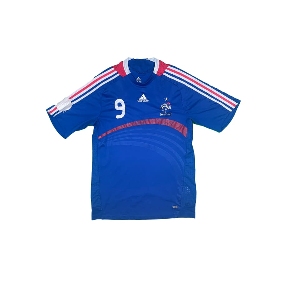 Maillot football vintage Equipe de France #9 Benzema domicile saison - Adidas - Equipe de France