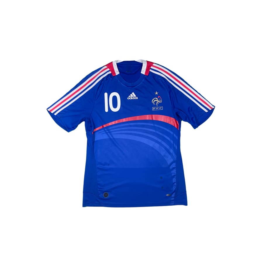 Maillot football vintage Equipe de France domicile #10 Govou saison 2008-2009 - Adidas - Equipe de France