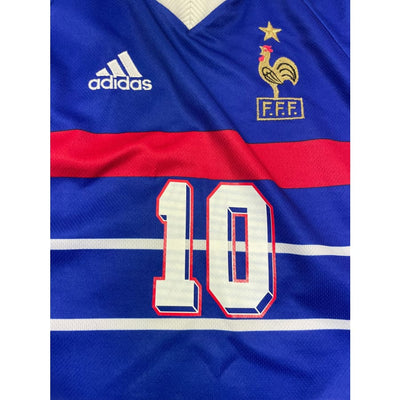 Maillot football vintage Equipe de France domicile #10 Zidane saison 1998-1999 - Adidas - Equipe de France