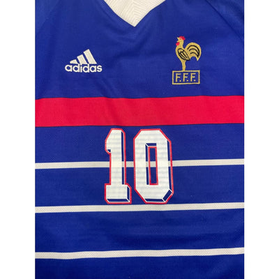 Maillot football vintage Equipe de France domicile #10 Zidane saison 1998-1999 - Adidas - Equipe de France