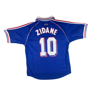 Maillot football vintage Equipe de France domicile #10 Zidane saison 1998-1999 - Adidas - Equipe de France