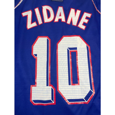 Maillot football vintage Equipe de France domicile #10 Zidane saison 1998-1999 - Adidas - Equipe de France