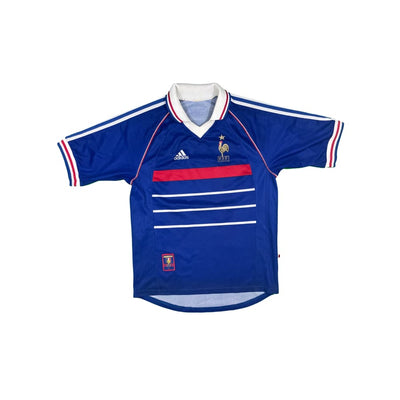 Maillot football vintage Equipe de France domicile #10 Zidane saison 1998-1999 - Adidas - Equipe de France