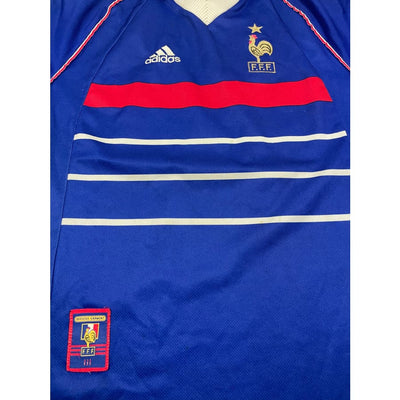 Maillot football vintage Equipe de France domicile #10 Zidane saison 1998-1999 - Adidas - Equipe de France
