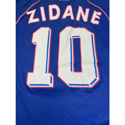 Maillot football vintage Equipe de France domicile #10 Zidane saison 1998-1999 - Adidas - Equipe de France