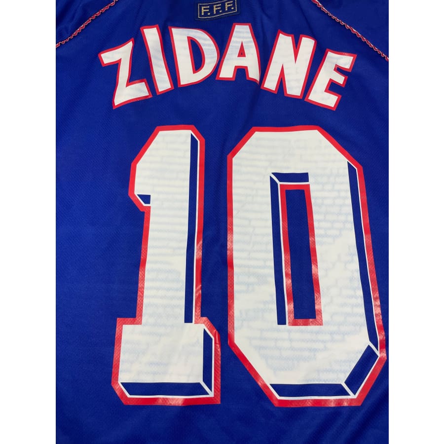 Maillot football vintage Equipe de France domicile #10 Zidane saison 1998-1999 - Adidas - Equipe de France