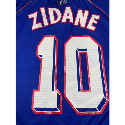 Maillot football vintage Equipe de France domicile #10 Zidane saison 1998-1999 - Adidas - Equipe de France