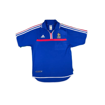 Maillot football vintage Equipe de France domicile #10 Zidane saison 2000-2001 - Adidas - Equipe de France